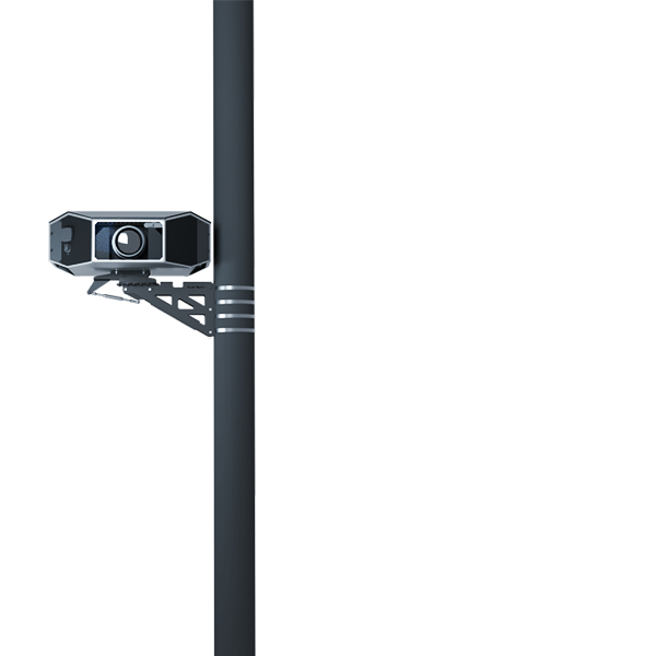LM3X LAZR 20K™ projector installed on a generic pole
